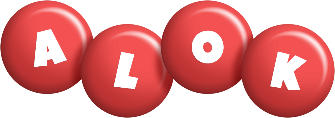 Alok candy-red logo