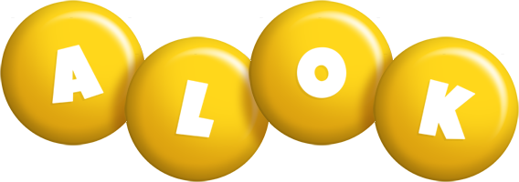 Alok candy-yellow logo