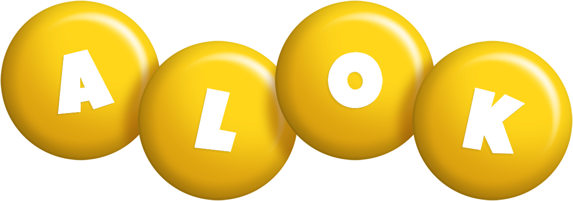 Alok candy-yellow logo