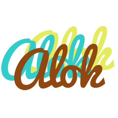 Alok cupcake logo