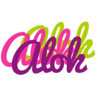 Alok flowers logo