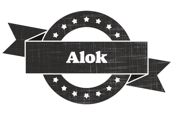 Alok grunge logo