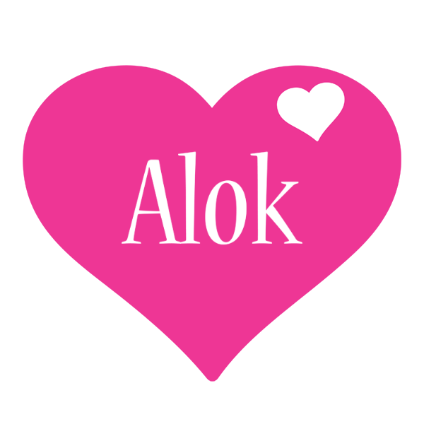 Alok love-heart logo