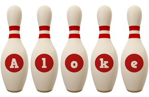 Aloke bowling-pin logo