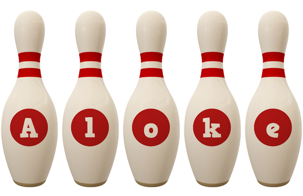 Aloke bowling-pin logo