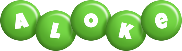 Aloke candy-green logo