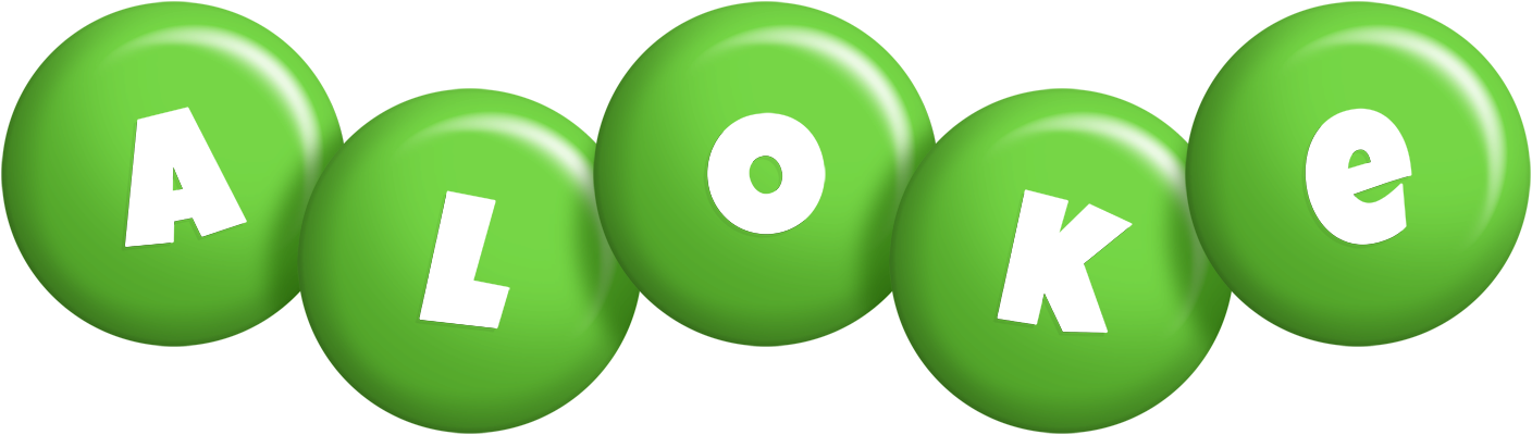 Aloke candy-green logo
