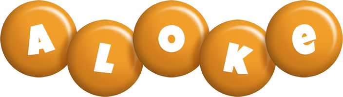 Aloke candy-orange logo