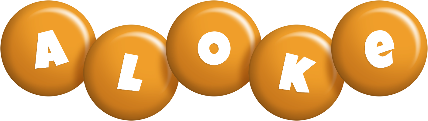 Aloke candy-orange logo