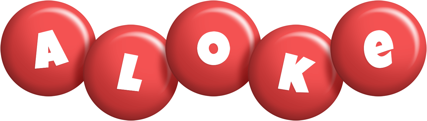 Aloke candy-red logo