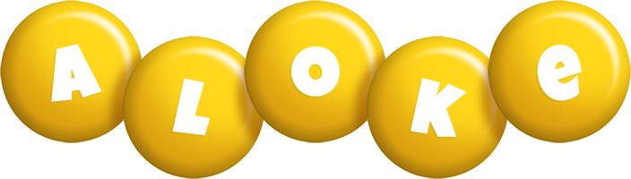 Aloke candy-yellow logo