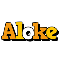 Aloke cartoon logo