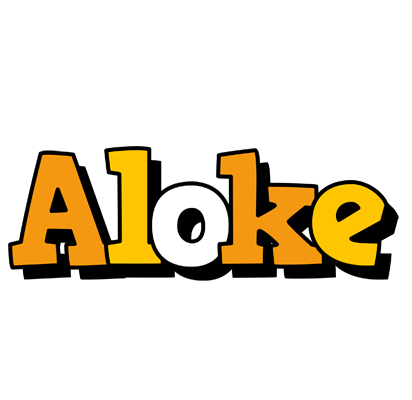 Aloke cartoon logo