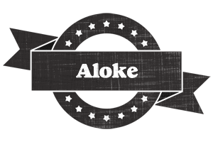 Aloke grunge logo