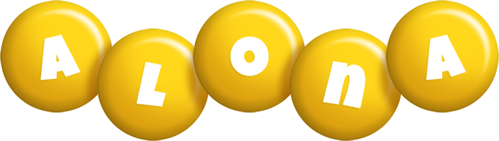 Alona candy-yellow logo