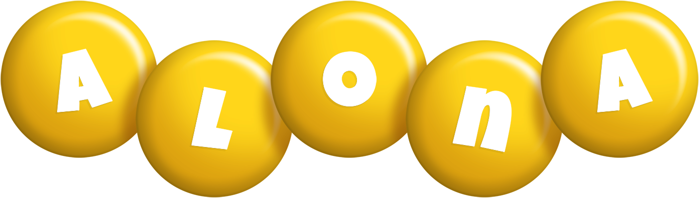 Alona candy-yellow logo