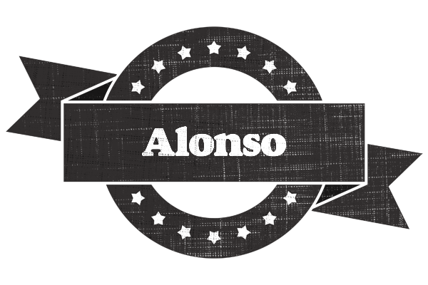 Alonso grunge logo