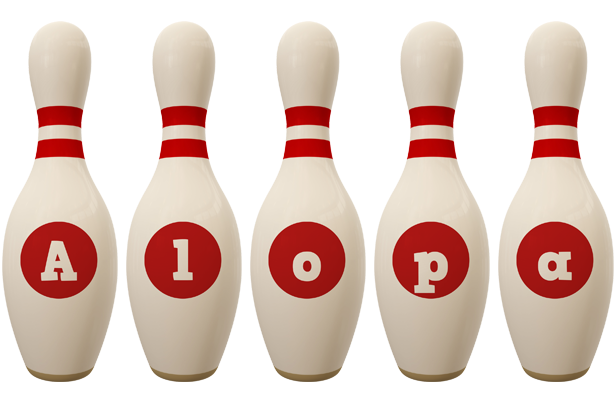 Alopa bowling-pin logo