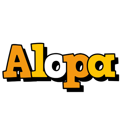 Alopa cartoon logo