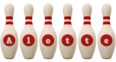 Alotte bowling-pin logo