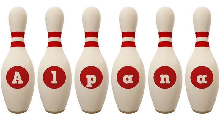 Alpana bowling-pin logo