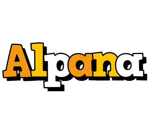 Alpana cartoon logo