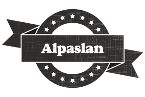 Alpaslan grunge logo