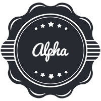 Alpha badge logo