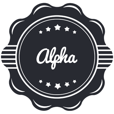 Alpha badge logo