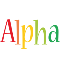 Alpha birthday logo
