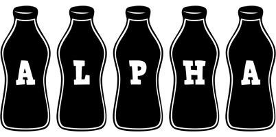 Alpha bottle logo