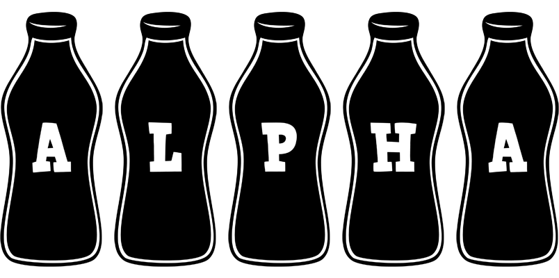 Alpha bottle logo