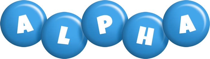 Alpha candy-blue logo