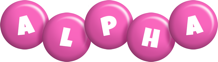 Alpha candy-pink logo
