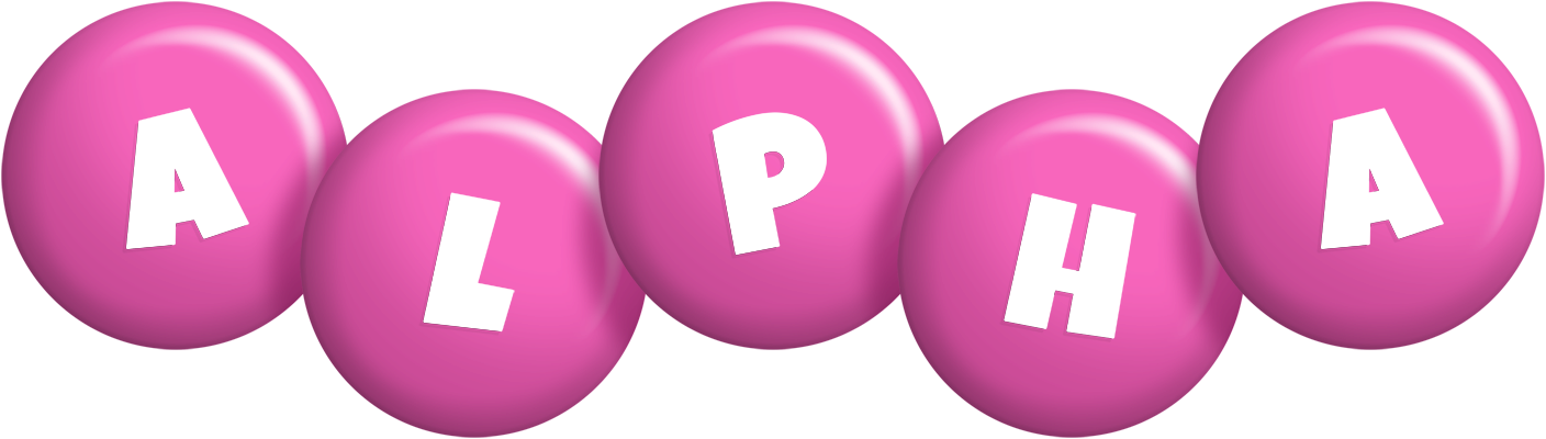 Alpha candy-pink logo