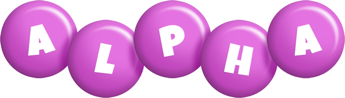 Alpha candy-purple logo
