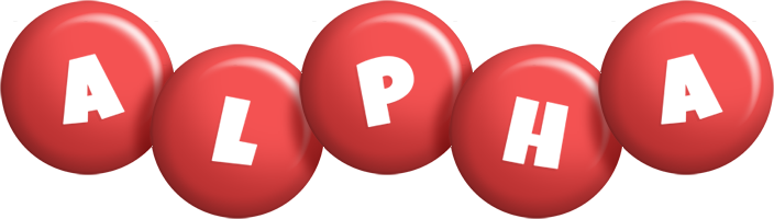 Alpha candy-red logo