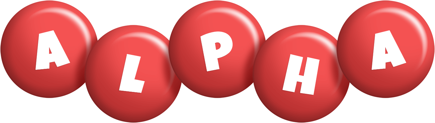 Alpha candy-red logo