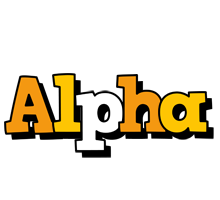 Alpha cartoon logo