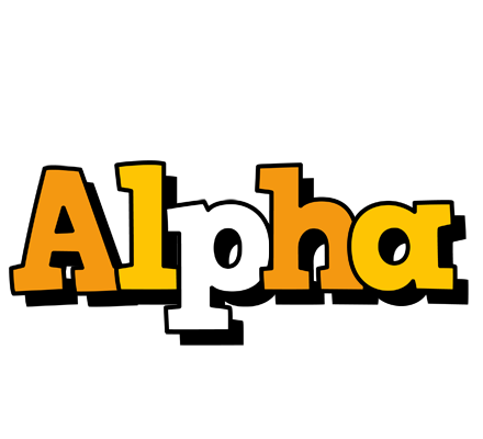 Alpha cartoon logo