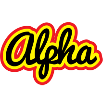 Alpha flaming logo