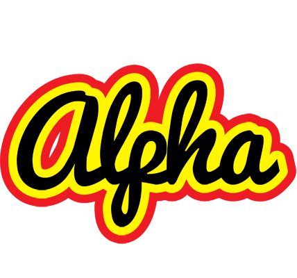 Alpha flaming logo