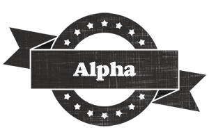 Alpha grunge logo