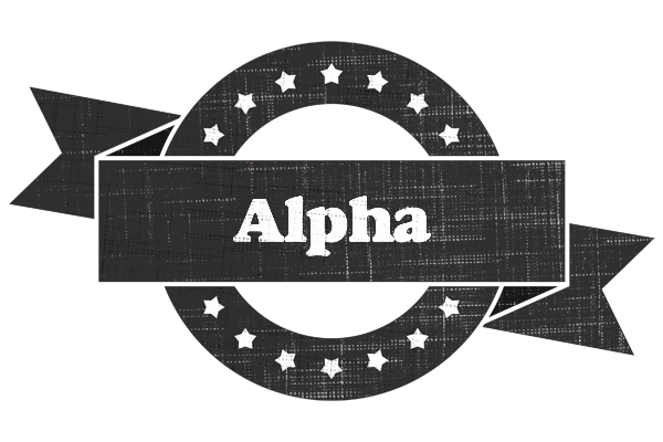 Alpha grunge logo