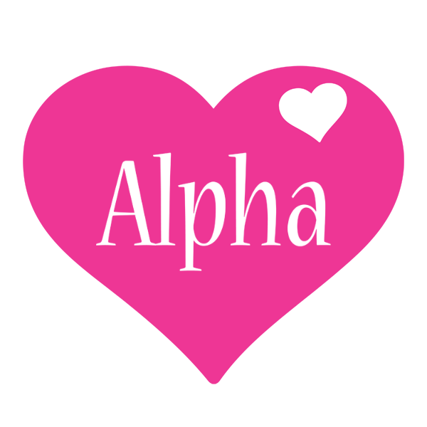 Alpha love-heart logo