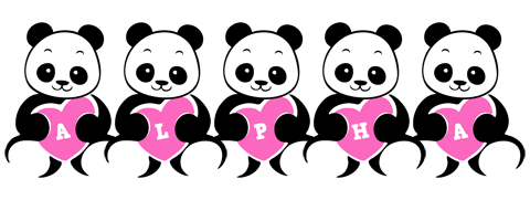 Alpha love-panda logo