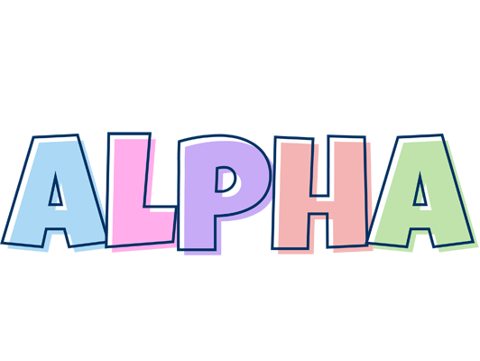 Alpha pastel logo