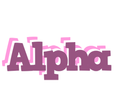 Alpha relaxing logo
