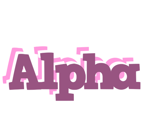 Alpha relaxing logo