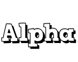 Alpha snowing logo